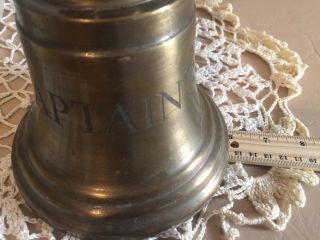 Vintage Nautical Captain’s Ships Bell 12” Tall,  5.  75” Diameter Loud 6