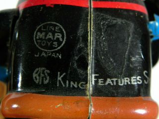 vintage 50s LINEMAR POPEYE ROLLER SKATER Wind Up Tin Toy Japan MARX 8