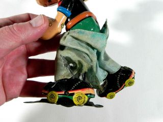 vintage 50s LINEMAR POPEYE ROLLER SKATER Wind Up Tin Toy Japan MARX 9