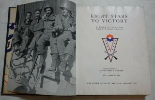 WWII U.  S.  Army 9th Infantry Division Unit History Book 8 Stars to Victory AD24 5