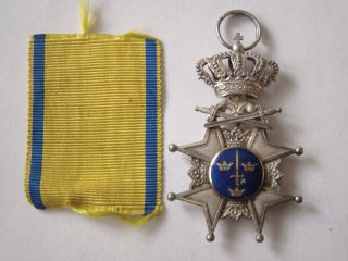 Sweden Order Of The Sword,  Cavalier Cross,  5th Class,  Medal
