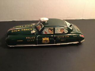 Vintage Tin Litho Marx Dick Tracy Friction Drive Police Squad Car No.  1