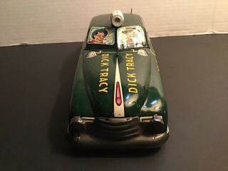 Vintage Tin Litho Marx Dick Tracy Friction Drive Police squad car no.  1 2