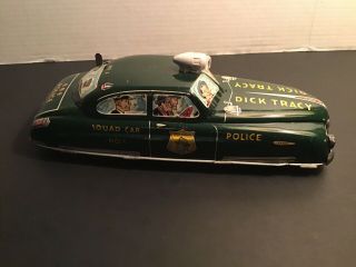 Vintage Tin Litho Marx Dick Tracy Friction Drive Police squad car no.  1 3