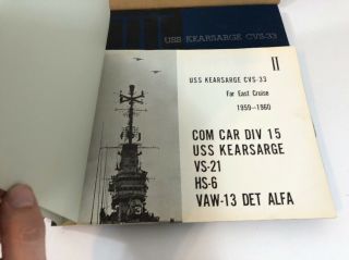 USS Kearsarge CVS - 33 Far East Cruise 1959 - 1960 United States Navy Two Book Set 5