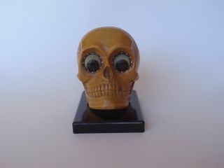 Rare J.  Oswald rolling eye skull clock Black Forest Osuhr 5