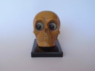 Rare J.  Oswald rolling eye skull clock Black Forest Osuhr 8