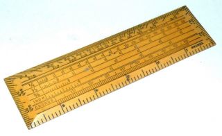 Vintage Universal Boxwood Protractor Chord Scale Rule,  6 Inch Made In England