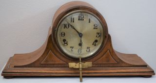 Vintage Schwenningen Kienzle Mantle Chime Clock Germany W/key 21 " X 10 " X 7 "