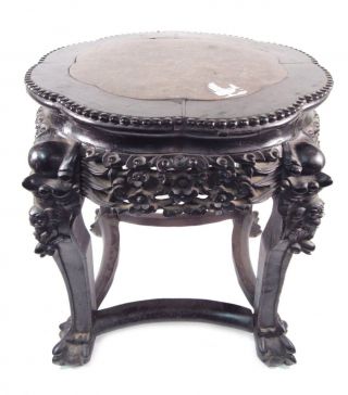 Chinese Mable Top Hard Wood Table