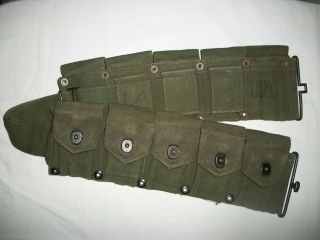 M - 1 Garand Ammo Belt Ww2 Usmc Olive Drab Vintage Choice