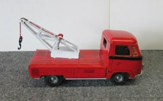 Vintage Lemy Volkswagen Tin Single Cab VW Tow Truck Bus Transporter Toy TippCo 5
