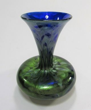 Antique LOETZ “TITANIA” Art Glass Vase circa 1905 Rare Form 2