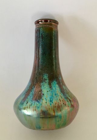 Bacs Iridescent Ceramic Vase,  Art Nouveau / 1900,  Massier Era & Style,  Irisé
