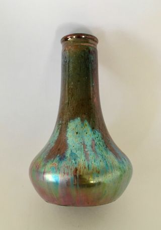 BACS iridescent ceramic vase,  Art Nouveau / 1900,  Massier era & style,  irisé 4
