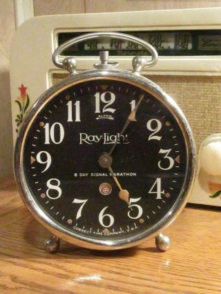 Ray - Light Alarm Clock - Pre - 1930s - Extremely Example - Scarce