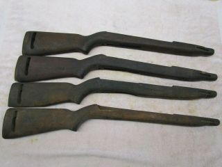 4 Usgi Us M1 Carbine Stocks Manufacture Unknown.  Cracked,  Dinged,  Scratched Wwii