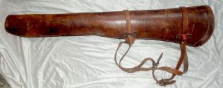 Wwi U.  S.  Cavalry Leather Rifle Case Scabbard 1918