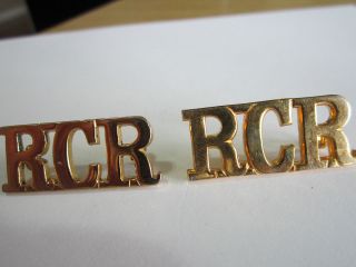 Royal Canadian Regiment - R.  C.  R.  - Shoulder Title Badges