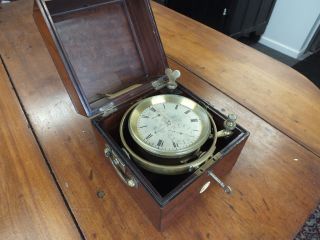 Antique Brockbank & Atkins 8 Day Marine Chronometer
