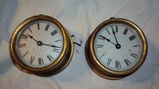 Standard Electric Time Co Master Clock Pilot Slave Brass Interior Clocks
