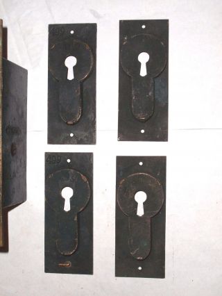 Antique Eastlake Corbin Double Pocket Door Hardware Set 4