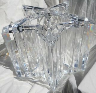 Allesandro Albrizzi Mcm Lucite Ice Box Bucket Rare Star Design Lucite Sculpture