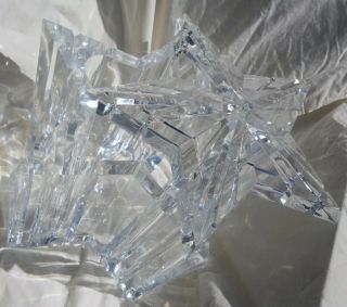 Allesandro Albrizzi MCM Lucite Ice Box Bucket Rare Star Design Lucite Sculpture 2