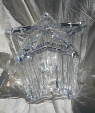Allesandro Albrizzi MCM Lucite Ice Box Bucket Rare Star Design Lucite Sculpture 4