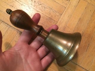 19th Century Small Table Bell Dinger & Great Bulbous Wood Handle
