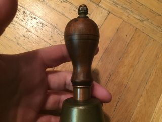 19th Century Small Table Bell Dinger & Great Bulbous Wood Handle 2