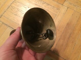 19th Century Small Table Bell Dinger & Great Bulbous Wood Handle 3
