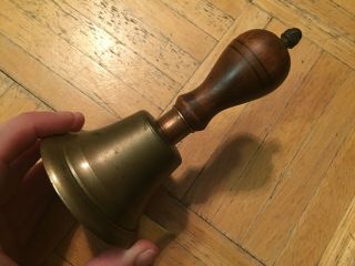 19th Century Small Table Bell Dinger & Great Bulbous Wood Handle 4