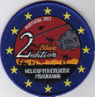 Rnlaf Dutch Air Force Hot Blade 2013 2nd Edition Portugal Eda Helicopter Patch