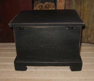 Big Primitive Wood Table Top RECIPE BOX/Spice/Mail/Candle/Desk Organizer Black 6