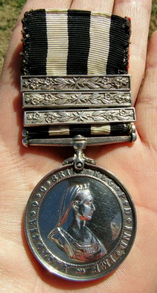 British Service Medal Of The Order Of St John Of Jerusalem With 3 Service Bars