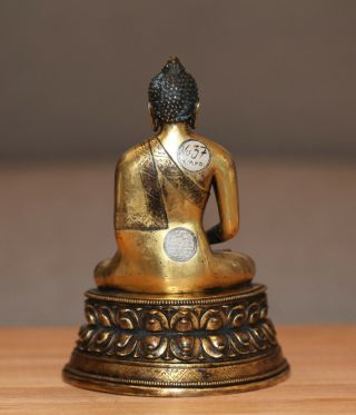Antique Chinese Tibetan very fine gilt buddha,  Qing Dynasty,  19th century,  RARE. 4