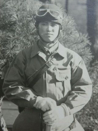 WW2 Japanese Army Picture of the tank soldier.  Mr SAITOU corporal.  Very Good 3