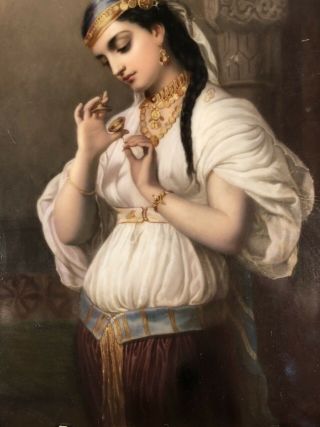 KPM Berlin - Orientalist Woman Porcelain picture - SIGNED 4
