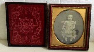 Daguerreotype Photo Vermont Identified Sweet Young Girl Bloomers