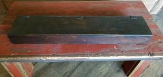 Stunning Primitive Wood Divided Box Antique 19th Century Square Nails 36 " X7 " X4 "