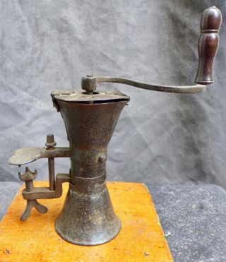 Very rare Antique iron coffee grinder,  France,  18th century still 3