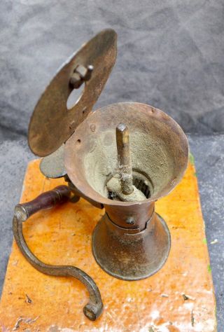 Very rare Antique iron coffee grinder,  France,  18th century still 6