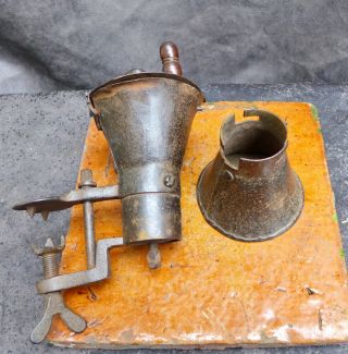 Very rare Antique iron coffee grinder,  France,  18th century still 7