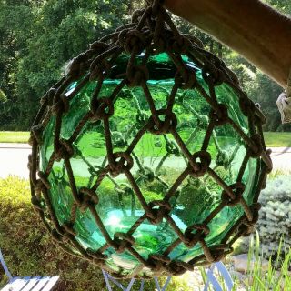 Antique Japanese Handblown Glass Fishnet Ball
