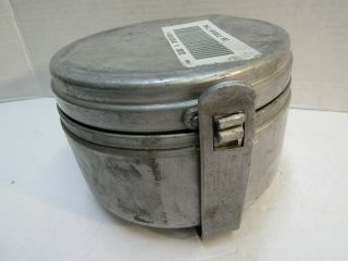 Vintage French Mess Tin Kit Cook Set Pans w/ Lids 1950 ' s Era Dented MMT Tournus 11