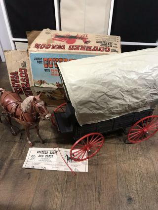 Marx Johnny West - Covered Wagon W/ Box Complete