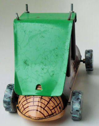 1962 MARX FLINT STONE RUBBLE ' S WRECK TIN LITHOGRAPHED FRICTION TOY 7.  25 