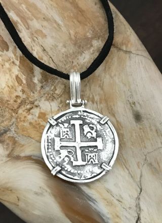 Atocha Coin Pendant 925 Sterling Silver Sunken Treasure Shipwreck Coin Jewelry