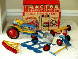 Vintage Marx Farm Toys - Tractor Sales & Service Dealership - Large Toy Playset - Box